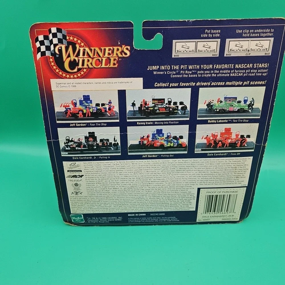 Vintage Dale Earnhardt Jr Pit Row Series‎ Superman Car Hasbro 1999 Nascar